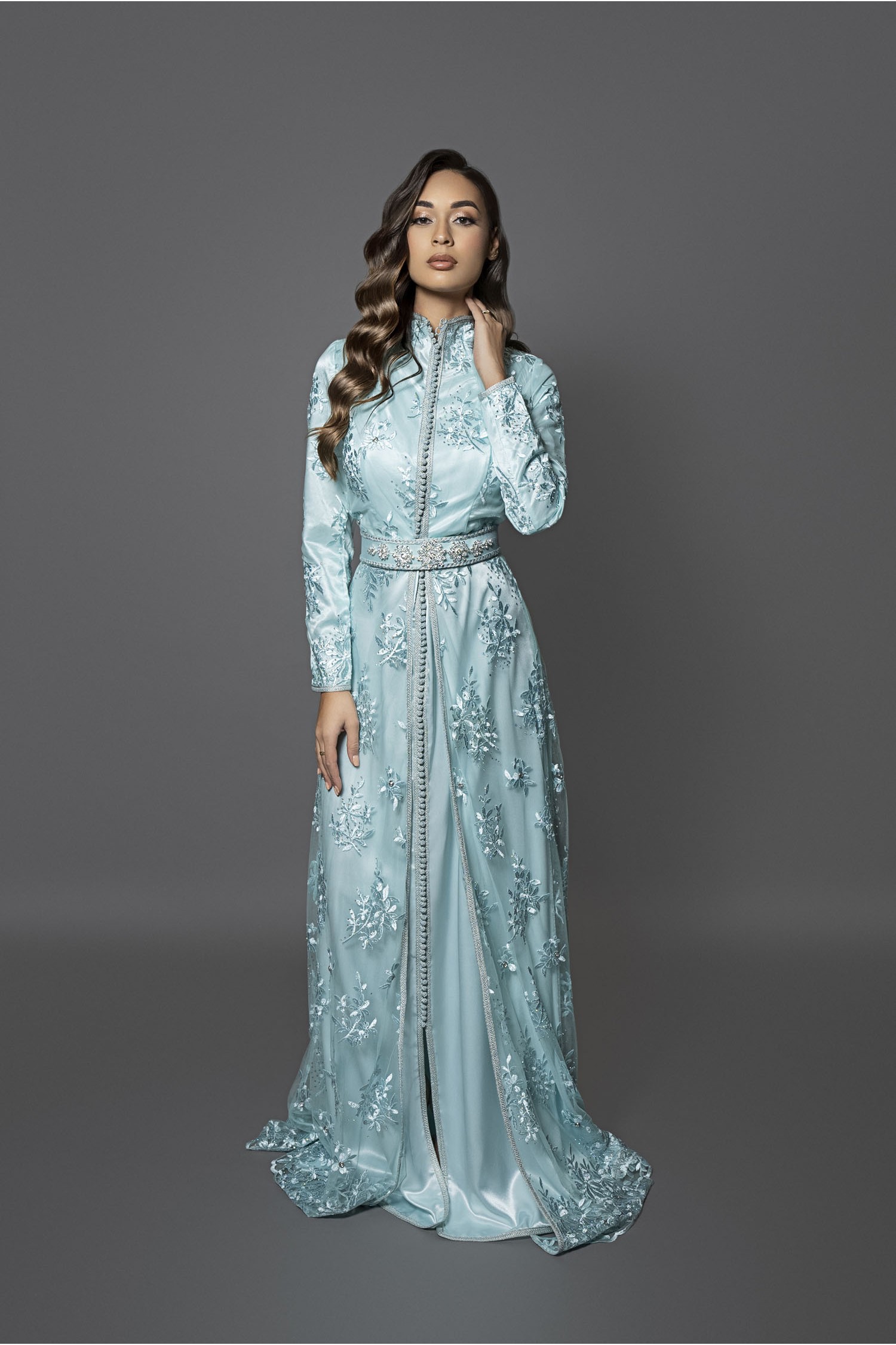 Robe Caftan Marocain Caftan Gris Robe Caftan Marocain Caftan Ete