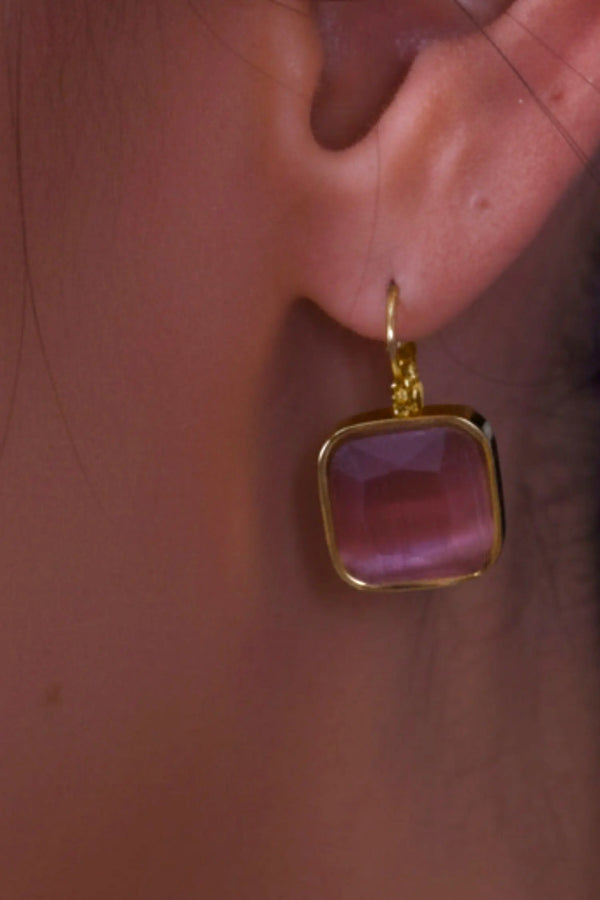 Boucles d'oreilles rose brown Lauren