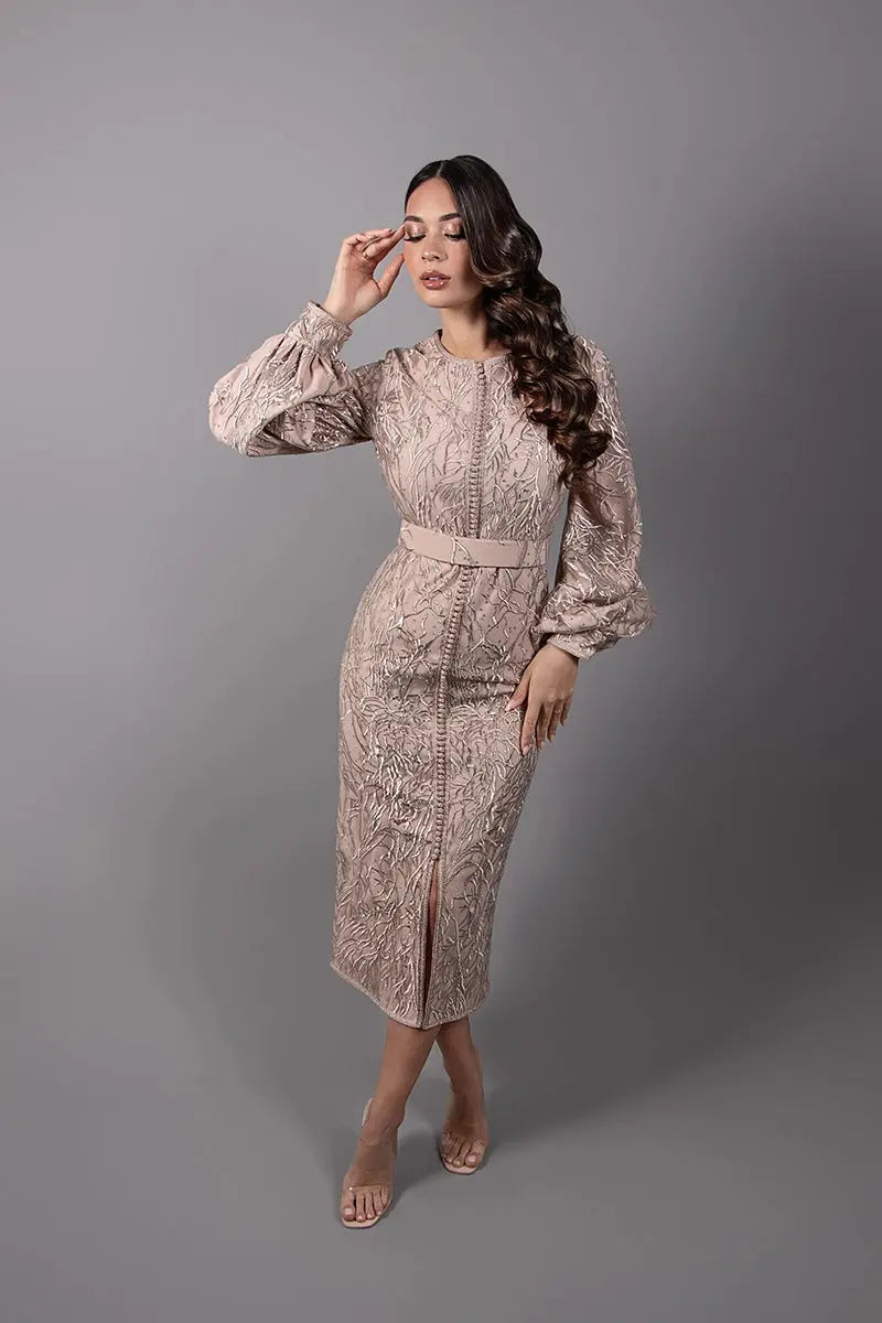Caftan court moderne pour la mairie, mariage civil, mariage mixte