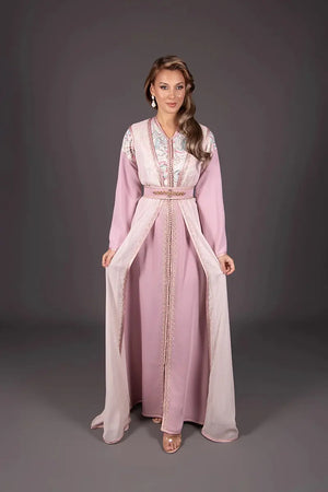Zweiteiliger marokkanischer Damenkaftan für eine Hochzeit