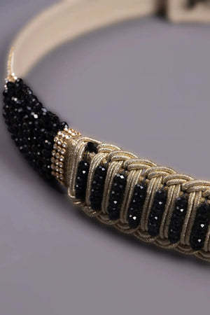 ceinture pour caftan marocain noir et or 