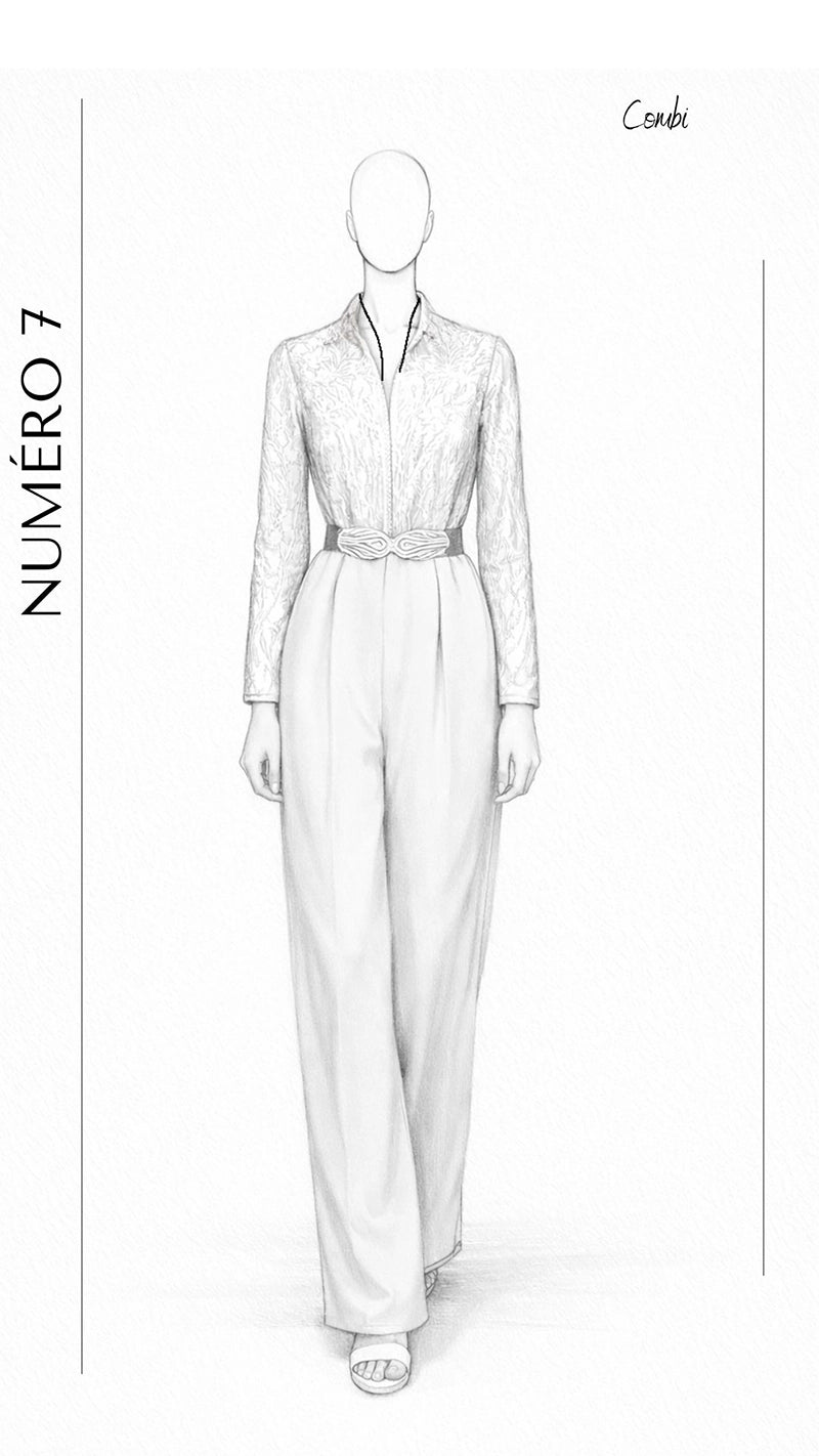 combinaison caftan croquis de styliste