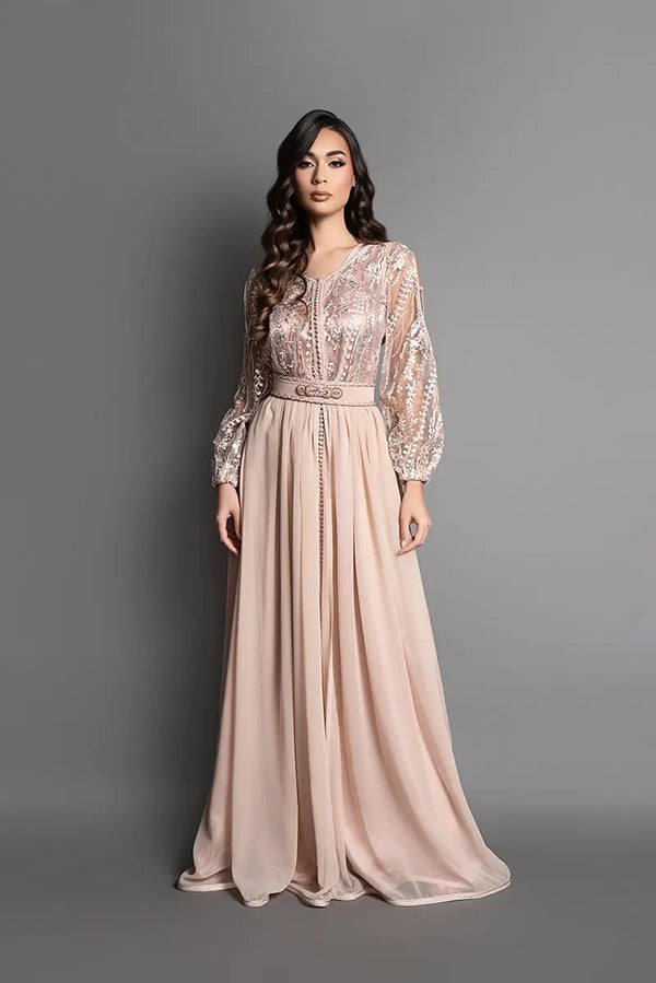 robe caftan marocain manches fendues originales 