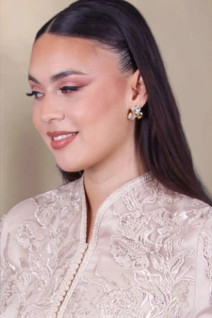 Boucles d'oreilles Eva beige