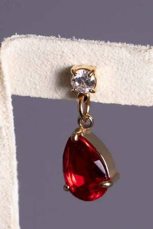 boucles d'oreilles bordeau et or orientale