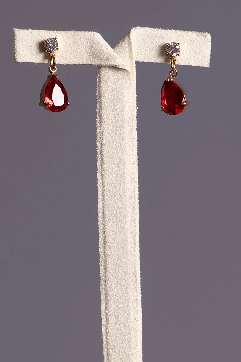 boucles d'oreille bordeau 