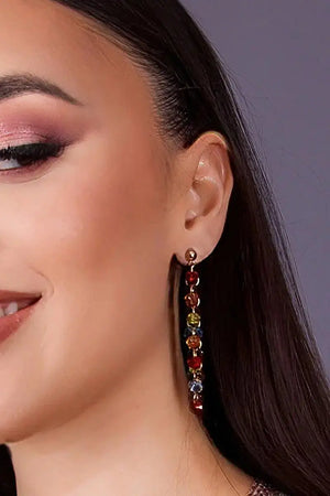 boucles d'oreilles pendante multicolores