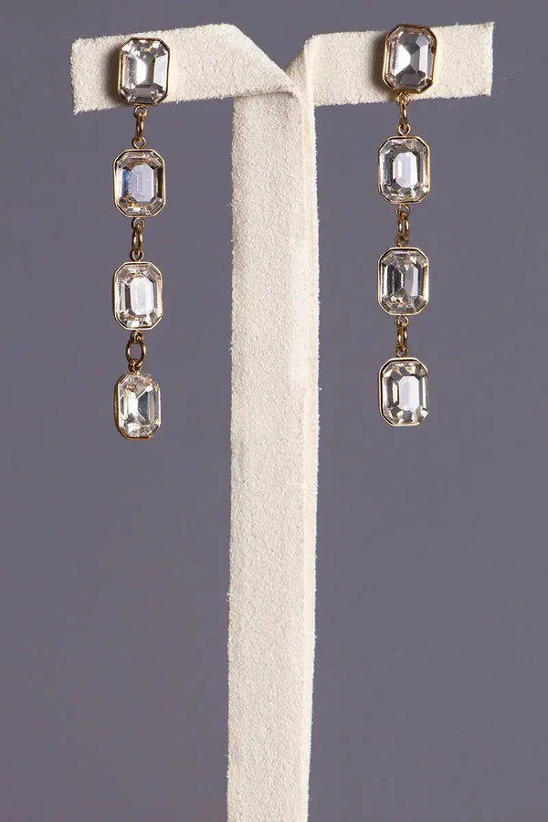 boucles d'oreilles pendante diamant pour caftan marocain
