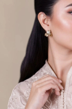 Boucles d'oreilles Eva beige