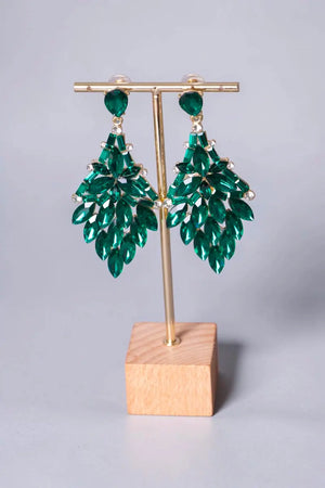 Boucles d'oreilles vertes emeraudes Jade