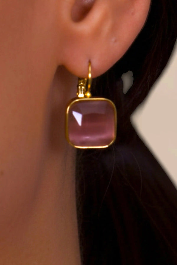 Boucles d'oreilles rose brown Lauren