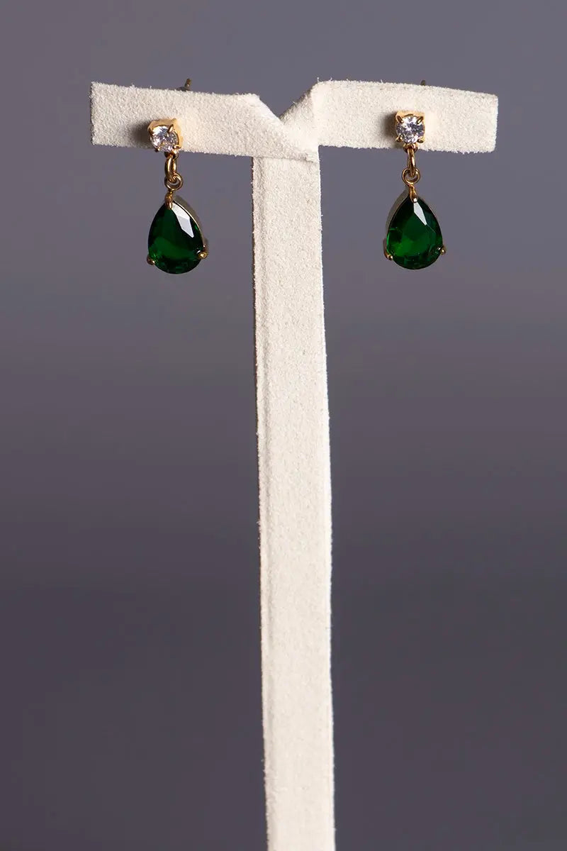 boucles d'oreilles emeraude mariage oriental
