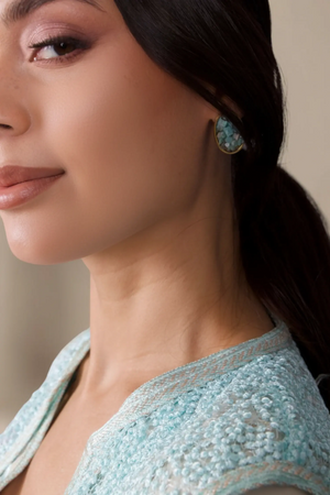 Boucles d'oreilles vert d'eau Nayla