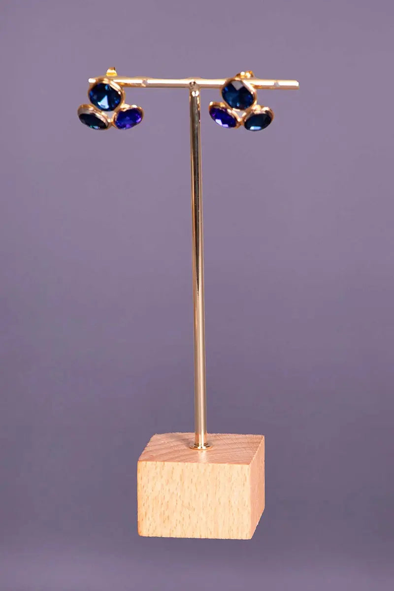 boucles d'oreille bleu roi pour mariage 