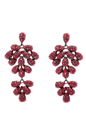 boucles d'oreille rouge et noir 