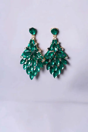 Pendientes verdes de modelo grande