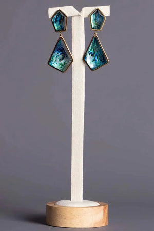 boucles d'oreilles vertes