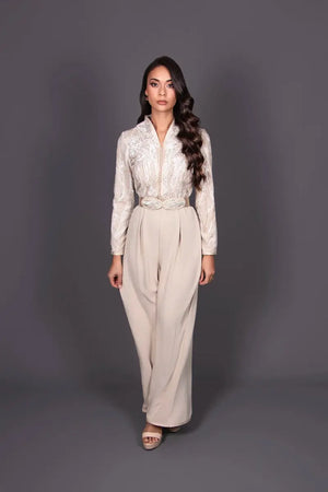 Kaftan jumpsuit for a Moroccan, Oriental, or Algerian wedding