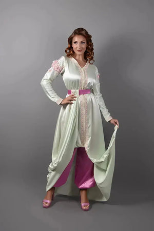 caftan marocain avec pantalon 