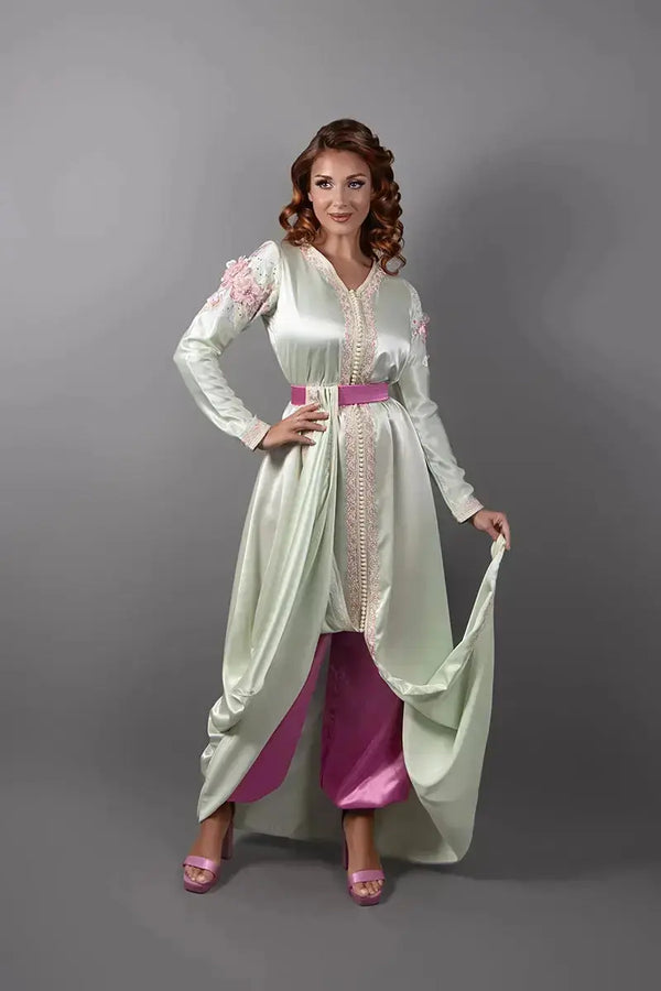 caftan marocain avec pantalon 