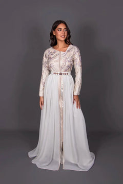 Caftan Loujeyna mauve, caftan moderne