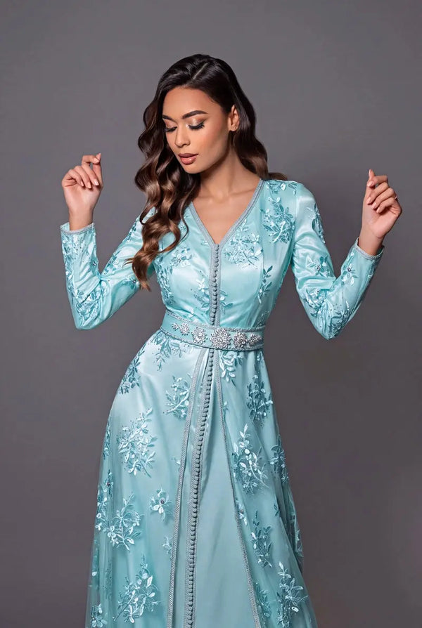 Takchita marocaine vert d'eau Dakota ice