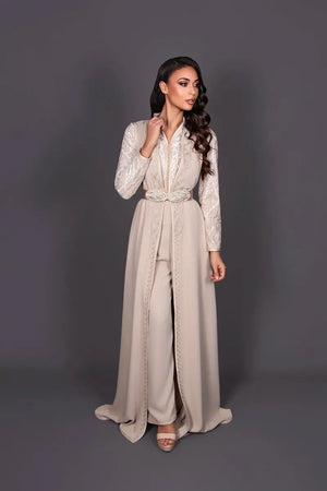 Luxury handmade Moroccan kaftan jumpsuit