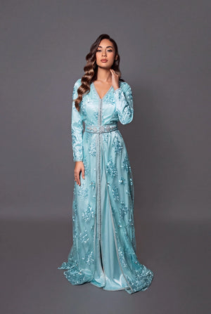 Takchita marocaine vert d'eau Dakota ice
