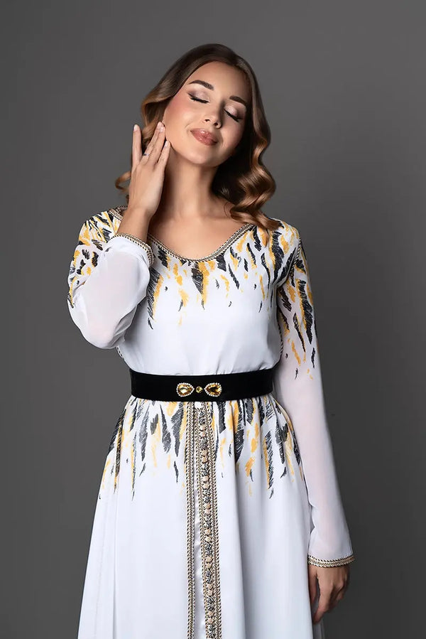 Zweiteiliger marokkanischer Kaftan aus Chiffon