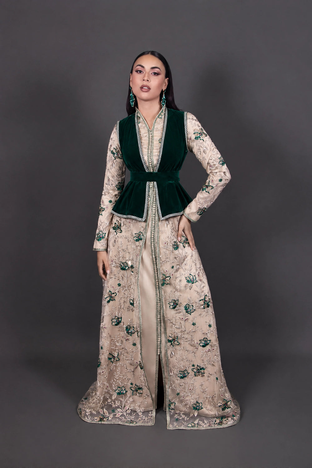 Caftan oriental luxe Jade