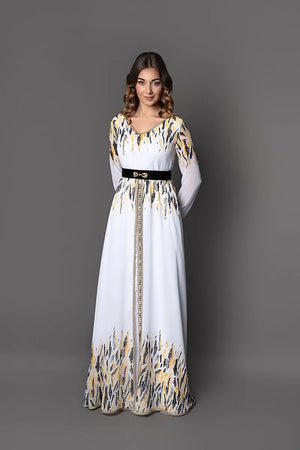 Leichter marokkanischer Kaftan aus Chiffon