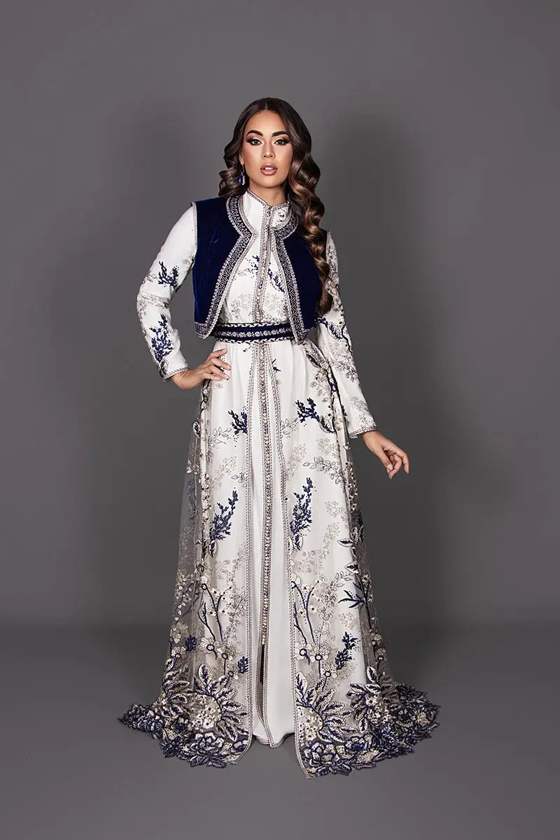 embroidered caftan dress Zephyra kaftan, ivory kaftan SALE-ID-28052025 14 things to do Size:Lrg