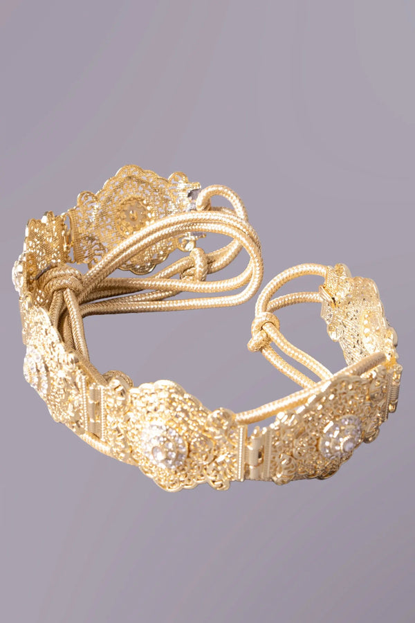 Ceinture marocaine en métal doré Massirah MODE & CAFTAN