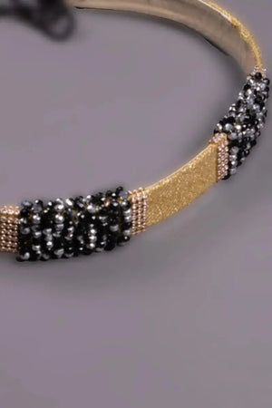 ceinture marocaine noir et or 