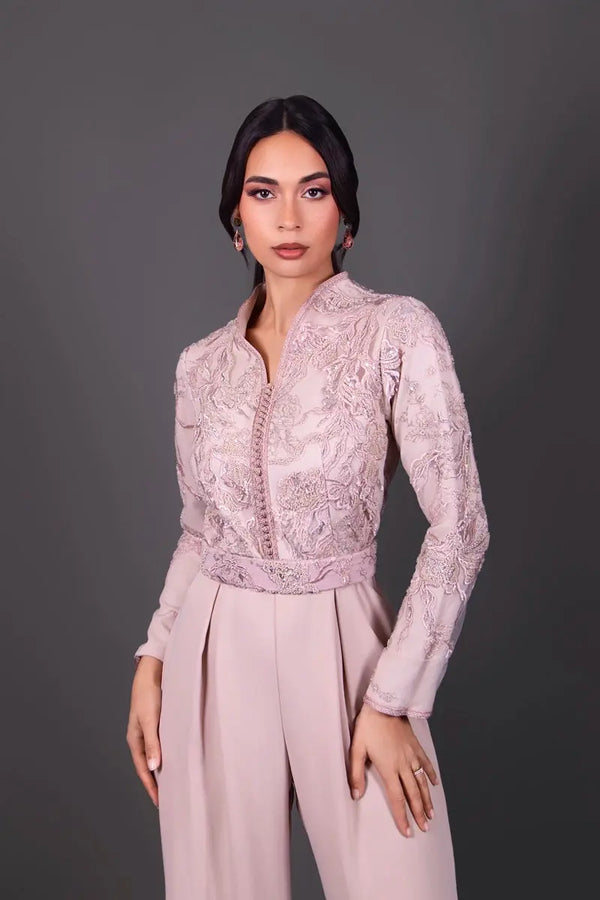 طقم Dusty Pink للأزياء والقفطان