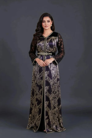 kaftan tlija noir et or 