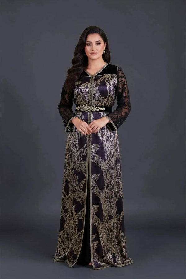 kaftan tlija noir et or 