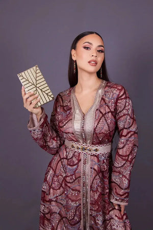 acheter sac de soirée dorée pour mariage oriental
