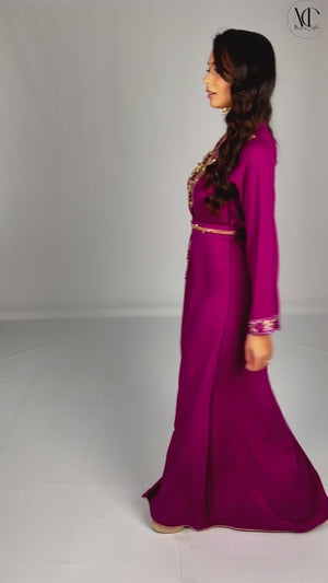 Caftan Yamanda, caftan magenta femme