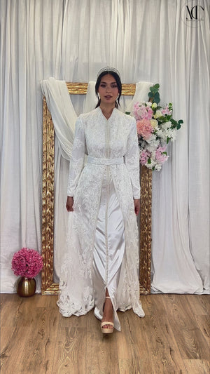 Caftan pour mariée haut de gamme, luxe en dentelle haute gamme 