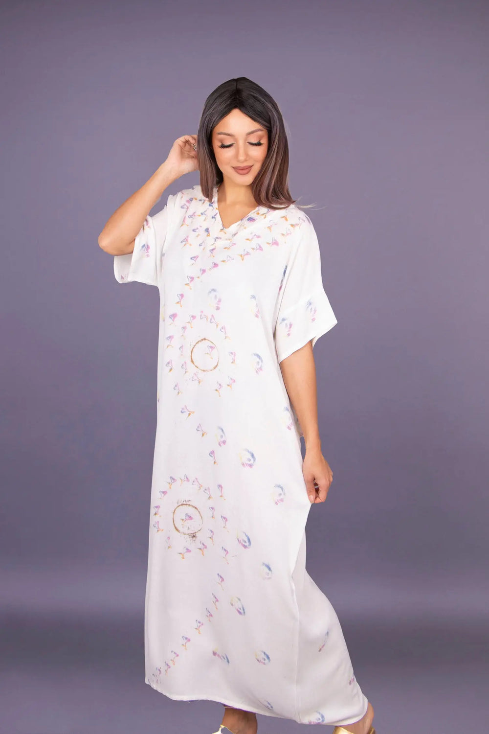 Robe arabe en coton pour la detente a la maison 