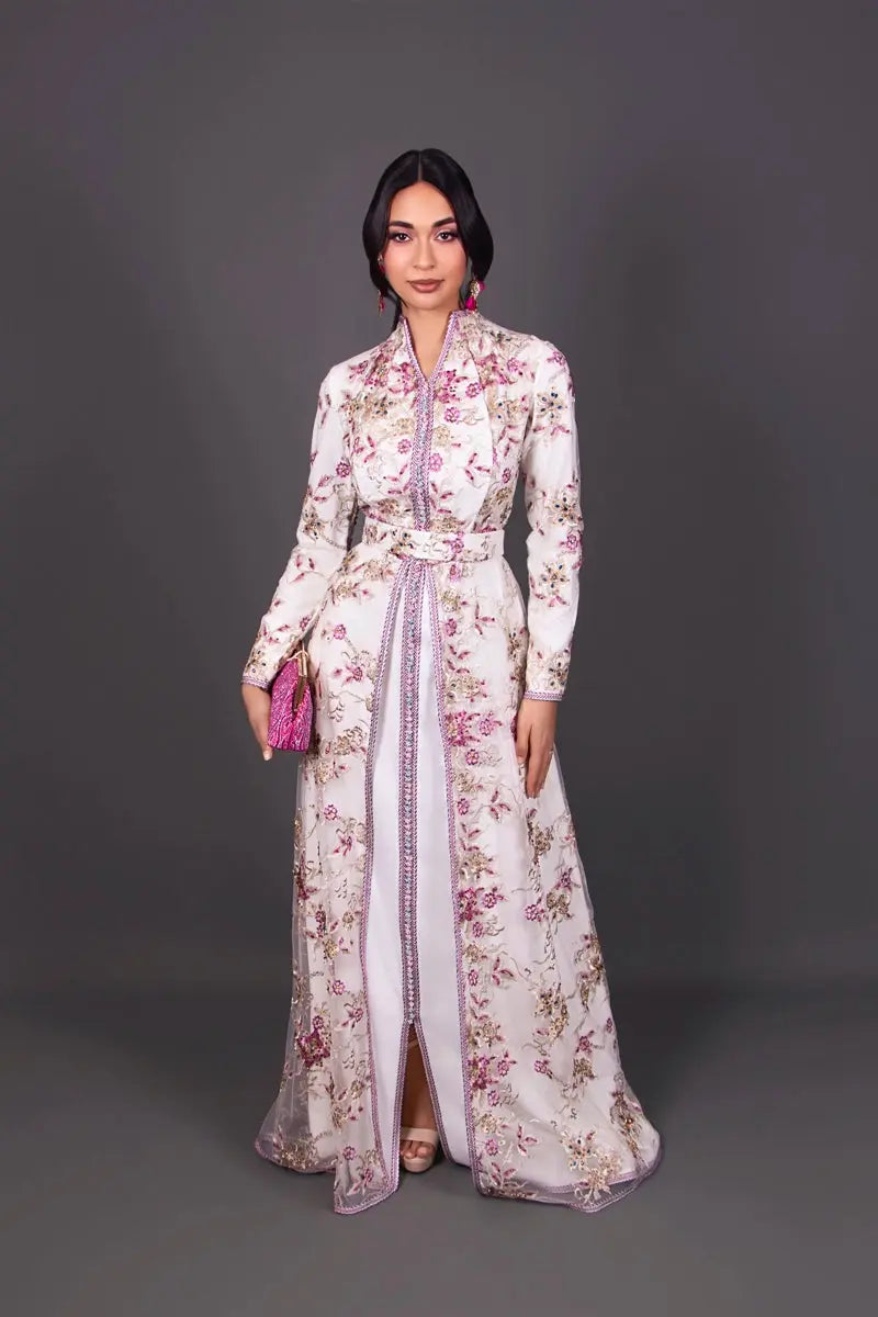 caftan marocain femme en dentelle deluxe,  fait main