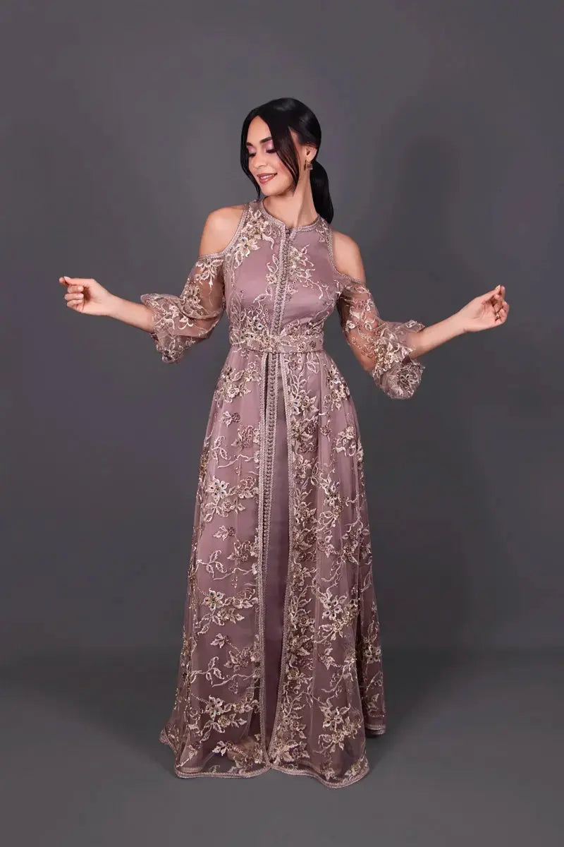 moroccan dress for women women's kaftan dress, an original one-piece reserved 44 ROMANTIC-BRIDE Flirty RSVP Bodycon Mini length party wear dress Color:Charcoal Grey