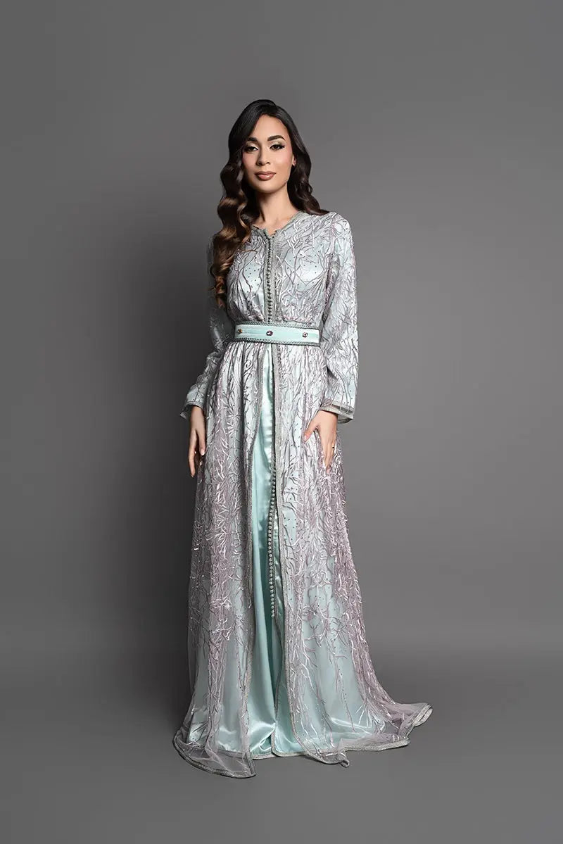 robe caftan traditionnelle deux pièces 