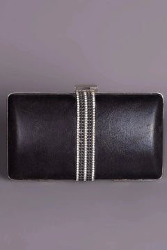 Sac de soirée noir et argent pour caftan noir 