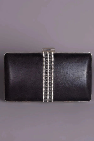 Sac de soirée noir et argent pour caftan noir 