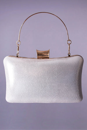 Minaudière Kalysta, sac de soirée argent MODE & CAFTAN