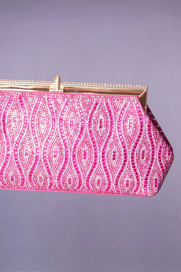 Sac de soirée Lyzia, sac de soirée fuchsia MODE & CAFTAN