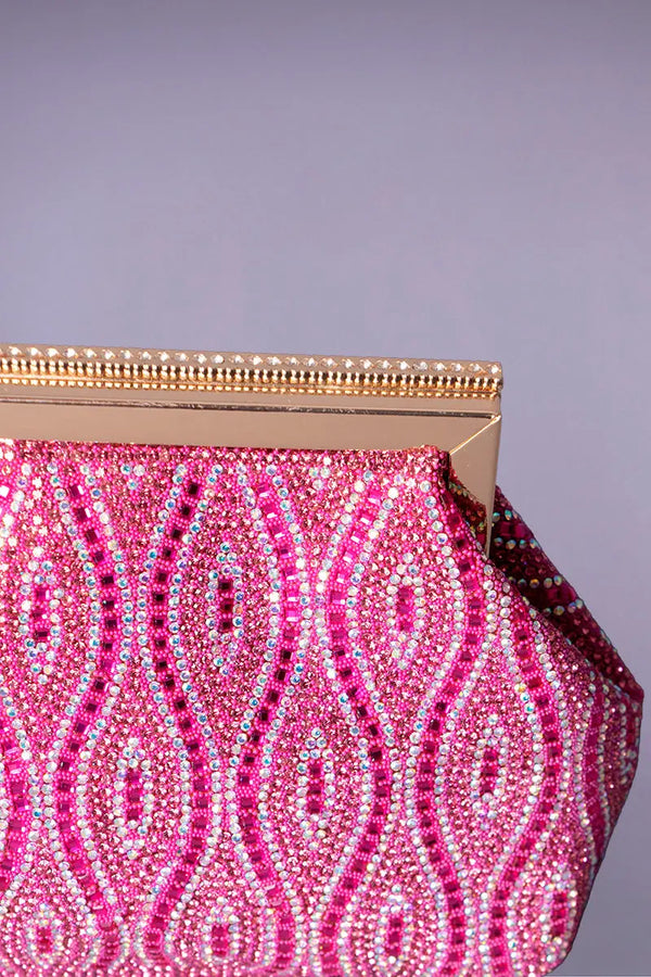Sac de soirée Lyzia, sac de soirée fuchsia MODE & CAFTAN