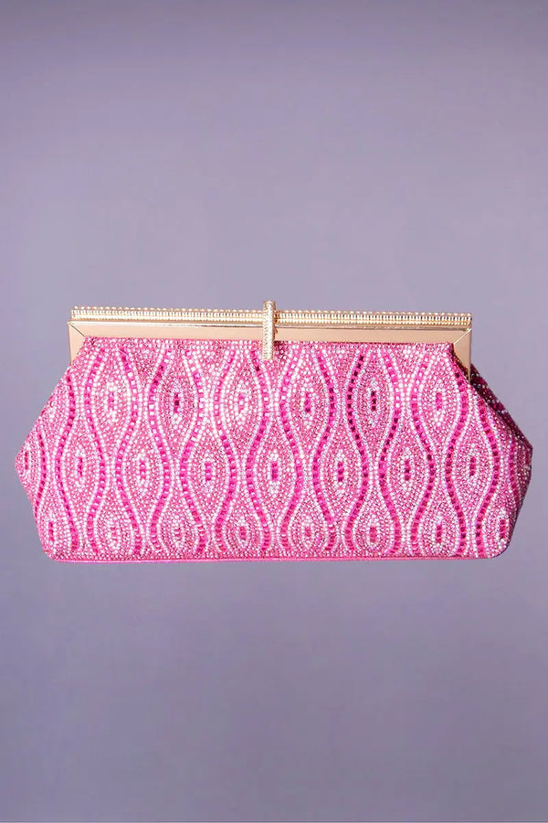 Sac de soirée Lyzia, sac de soirée fuchsia MODE & CAFTAN